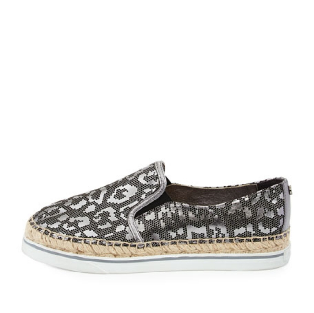 Jimmy Choo Dawn Lasered Leopard-Print Espadrilles - Picture 2 of 10